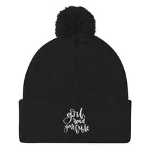 Load image into Gallery viewer, &quot;Girl, Read Your Bible&quot; Pom-Pom Beanie
