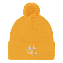Load image into Gallery viewer, &quot;Girl, Read Your Bible&quot; Pom-Pom Beanie
