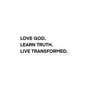 "Love God" Bubble-free sticker