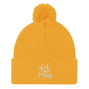 "Girl, Read Your Bible" Pom-Pom Beanie